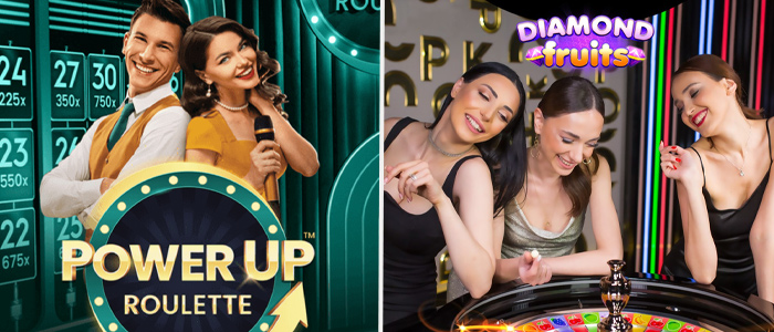 بررسی دو بازی کازینو زنده "دایموند فروتس" و "رولت پاور آپ"
